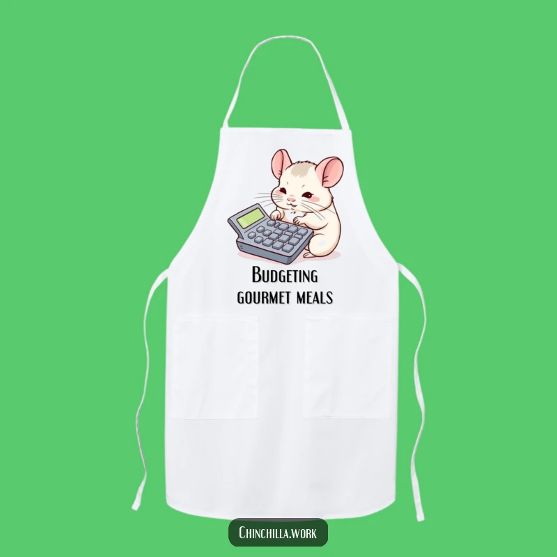 Funny Chinchilla Calculator Apron - Cook with Precision and Humor