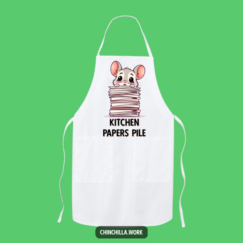 Funny Apron: Chinchilla Paper Management, Comical Gift for Kitchen Chaos