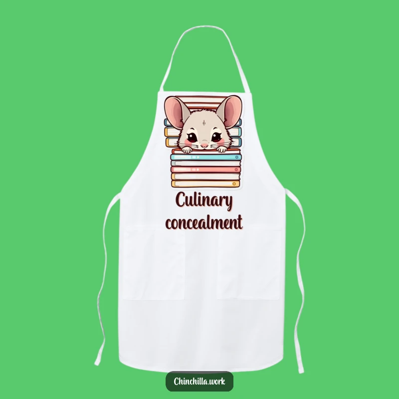 Funny Chinchilla Apron: Office Hiding Chinchilla Chef Style