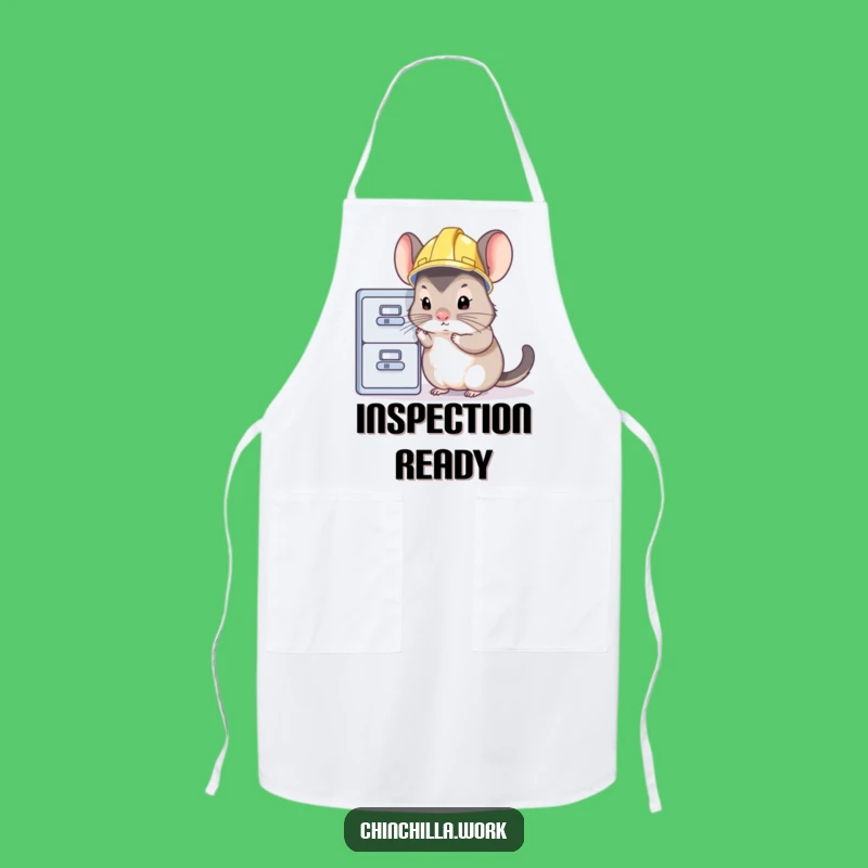 Funny Chinchilla Chef Apron: Inspect Your Ingredients with This Rodent