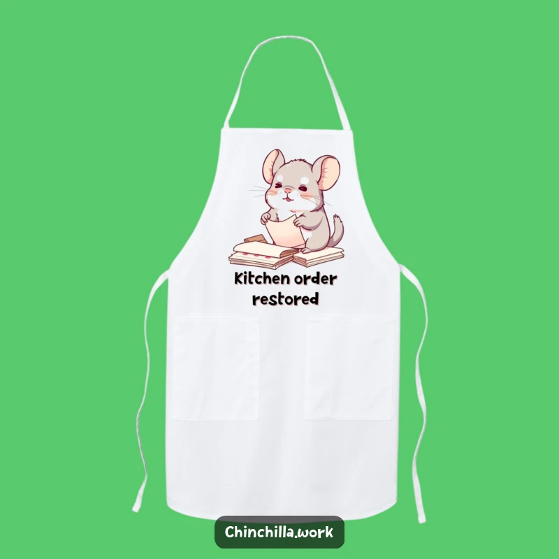 Funny Kawaii Chinchilla Apron: Organized Kitchen Chinchilla Style