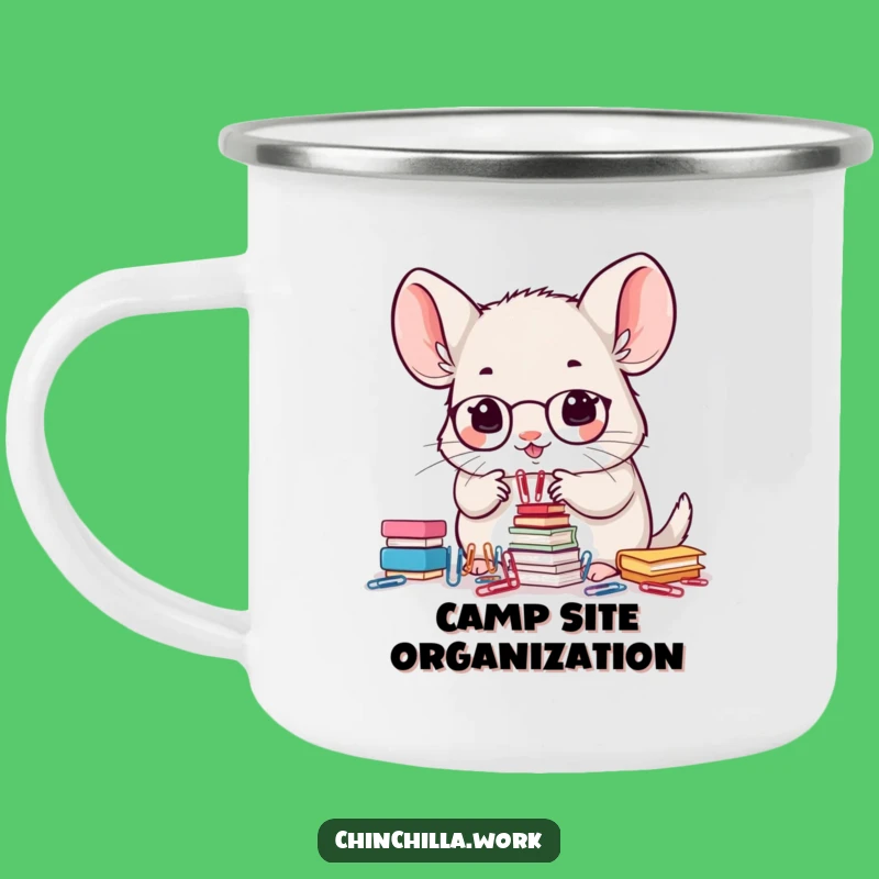 Funny Office Chinchilla Camping Mug: Precision Breaks with Humor
