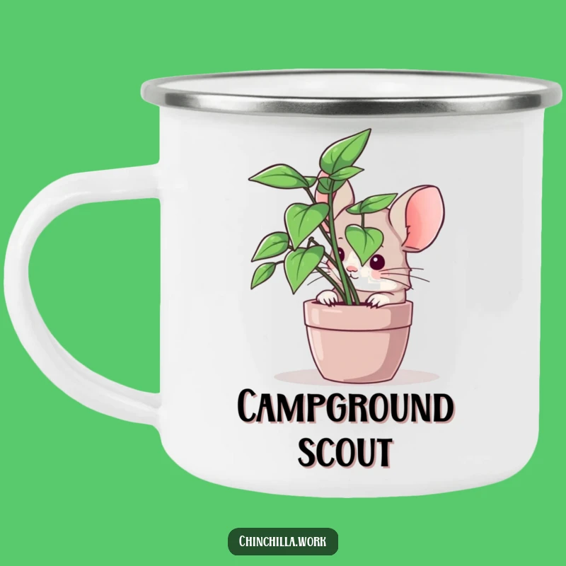 Funny Chinchilla Nature Peek Camping Mug - Hilarious Outdoors Gift!