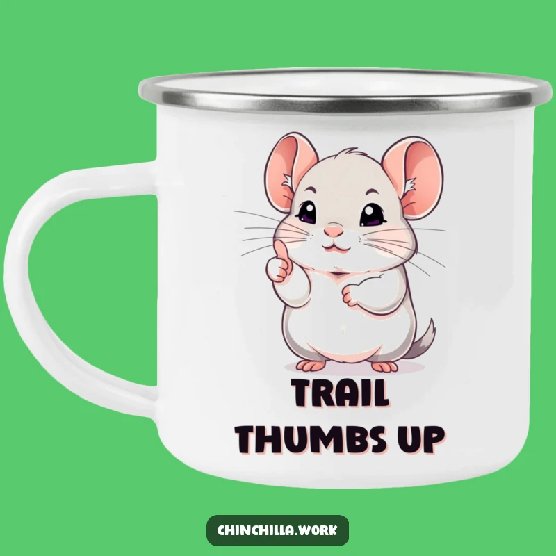 Funny Chinchilla Adventure Mug: Sip & Give Thumbs Up on the Go