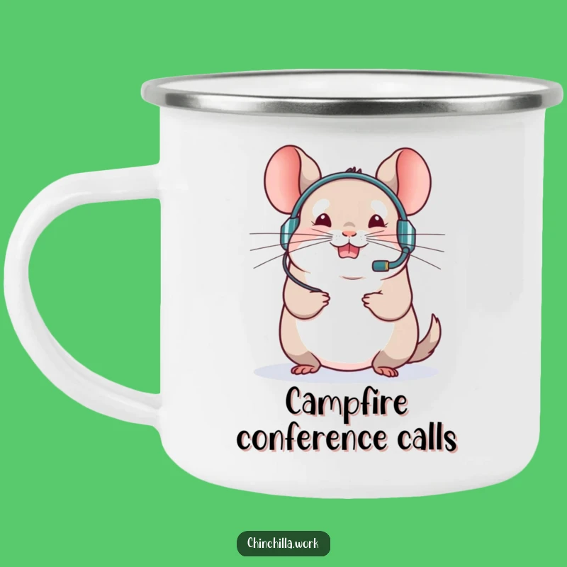 Funny Chinchilla Meeting Camping Mug - Lead Your Adventures Virtually