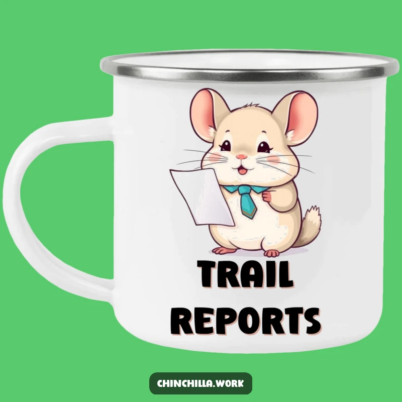 Funny Chinchilla Tie Camping Mug - Trailside Business and Humor