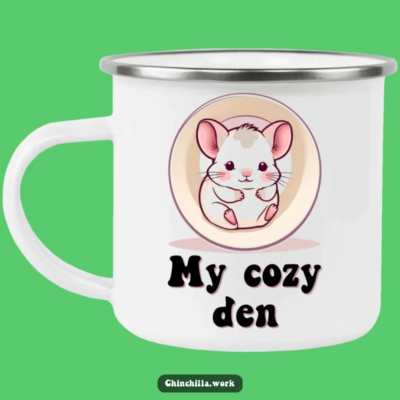 Funny Kawaii Office Chinchilla Camping Mug: Camp Joy, Durable & Humorous Gift