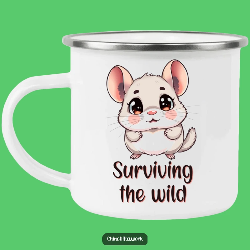 Funny Chinchilla Surprise Camp Mug - React To Adventure