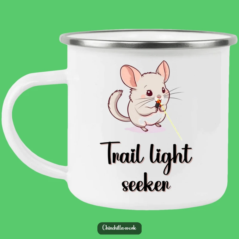 Funny Chinchilla Camping Mug - Laser Chase Outdoor Mug, Hilarious Funny Gift