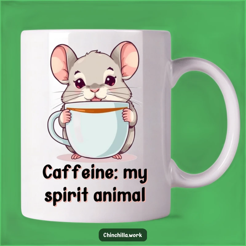 Funny Chinchilla Coffee Mug: Alert Pet Lover Gift for Caffeine Fiends