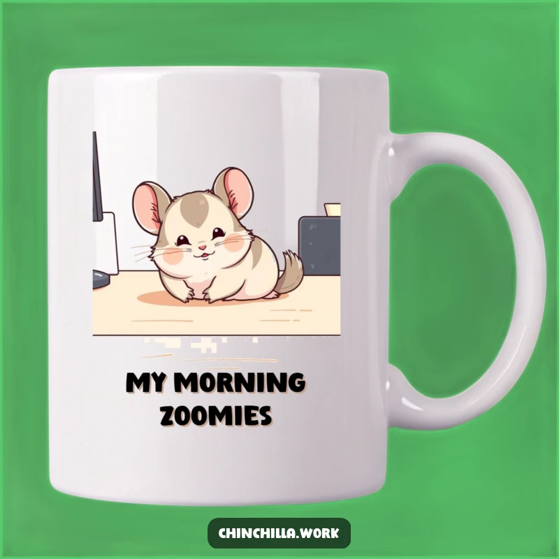 Funny Chinchilla Sliding Mug: Hilarious Pet Lover Gift for Clumsy Fun