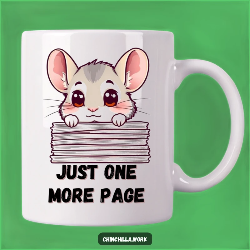 Funny Chinchilla Document Peek Mug: A Hilarious Gift for Office Professionals and Pet Lovers