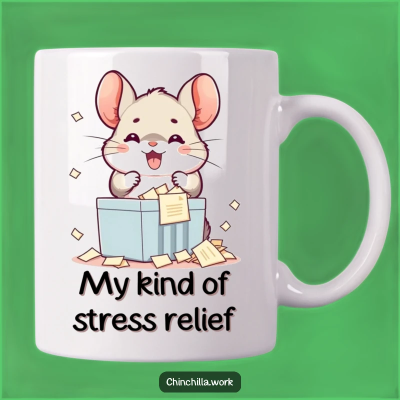 Funny Office Chinchilla Shredding Documents Mug: The Perfect Funny Gift for Work Buddies!