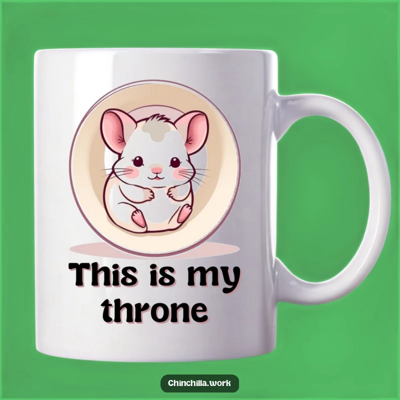 Funny Kawaii Office Chinchilla Mug: Paper Roll Fun, Joyful & Hilarious Gift
