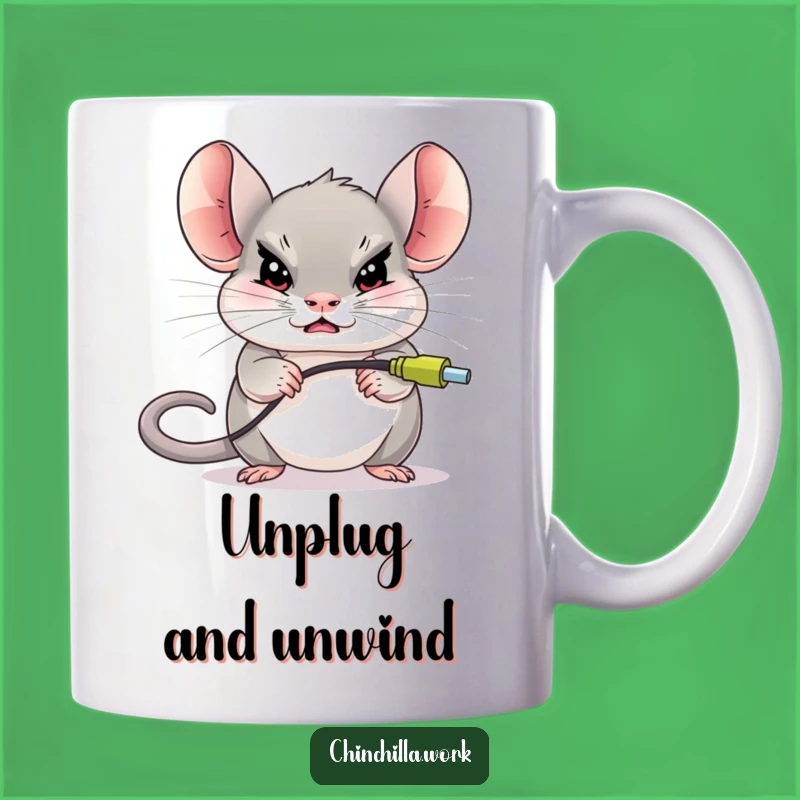 Funny Chinchilla Mouse Control Mug - Hilarious Tech Support Gift