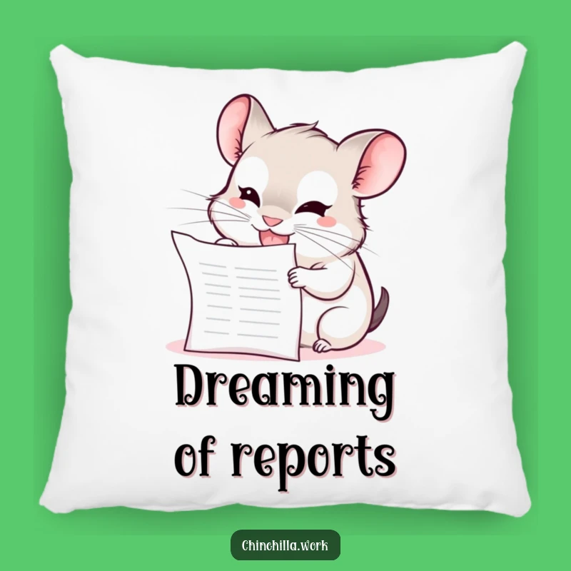 Funny Chinchilla Pillow: Cozy Mischief, Report Chewing Design, Perfect Gift