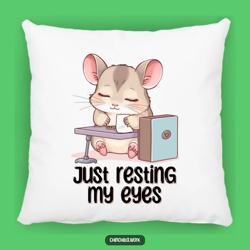 Funny Chinchilla Desk Nap Pillow - Soft & Comfy Rodent Office Decor Gift