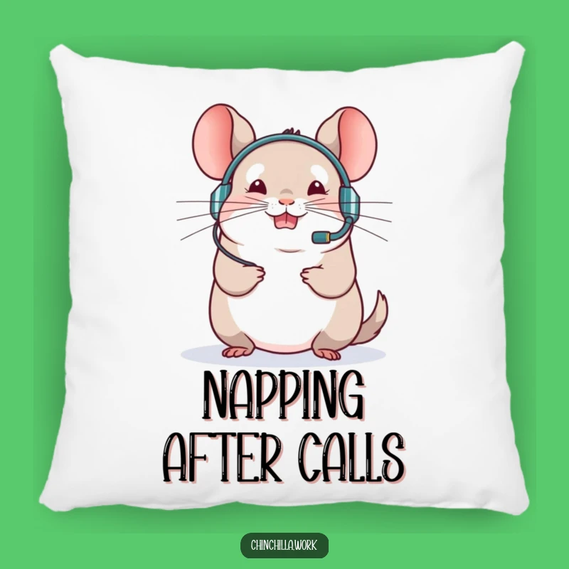Funny Chinchilla Meeting Pillow - Cozy Comfort for Virtual Professionals