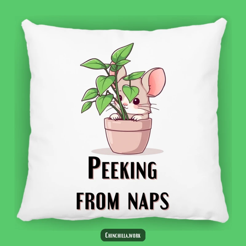 Funny Chinchilla Peek-a-Boo Pillow - Adorable & Hilarious Home Decor Gift!
