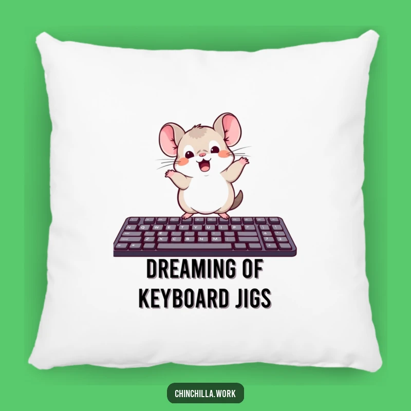 Funny Kawaii Office Chinchilla Keyboard Dance Pillow: Cute & Comfy