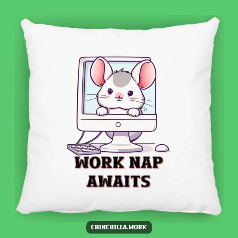Funny Office Chinchilla Pillow: Cozy Up with Desk Buddy Humor