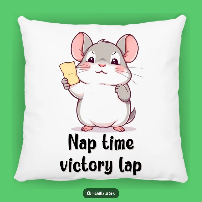 Funny Office Chinchilla Triumph Pillow - Achievement Comfort Gift
