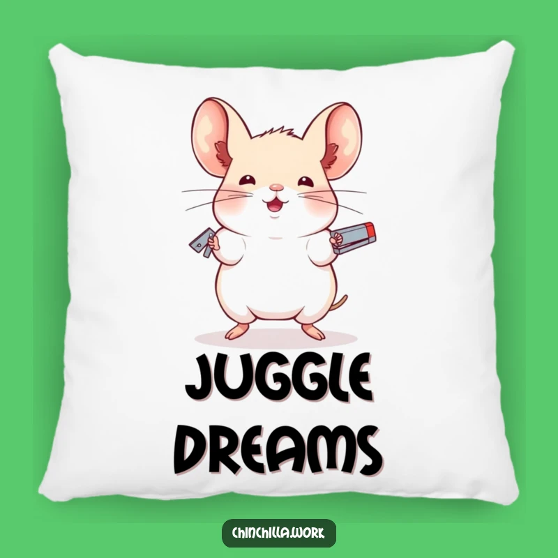 Funny Chinchilla Pillow - Cozy Juggler Cushion, Great Funny Gift for Office Humor