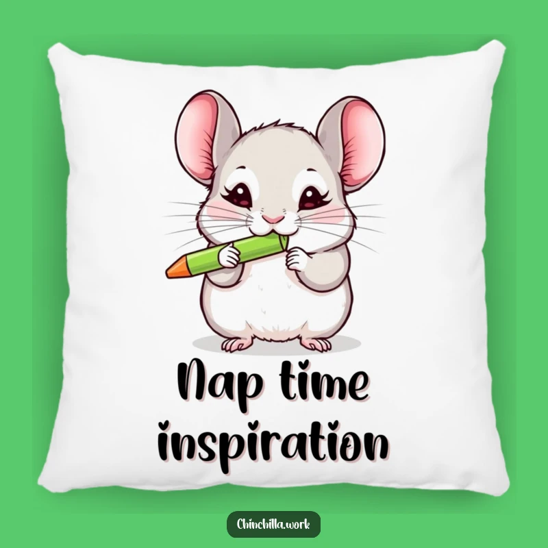 Funny Chinchilla Pen Fanatic Pillow: Cozy Comfort with Hilarious Rodent Art