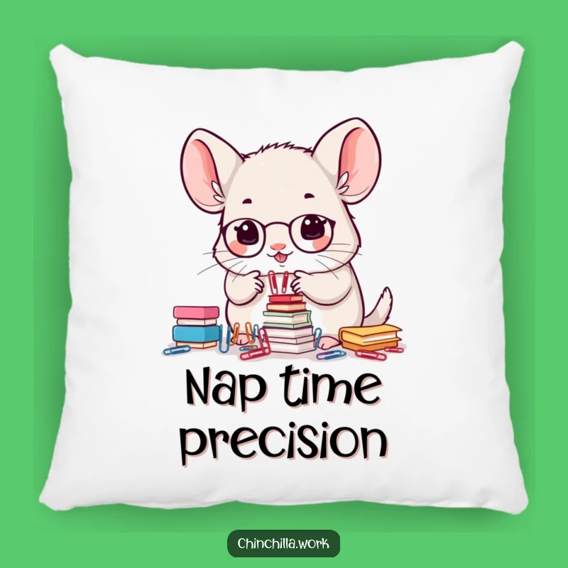 Funny Office Chinchilla Pillow: Cozy Up with Organized Humor