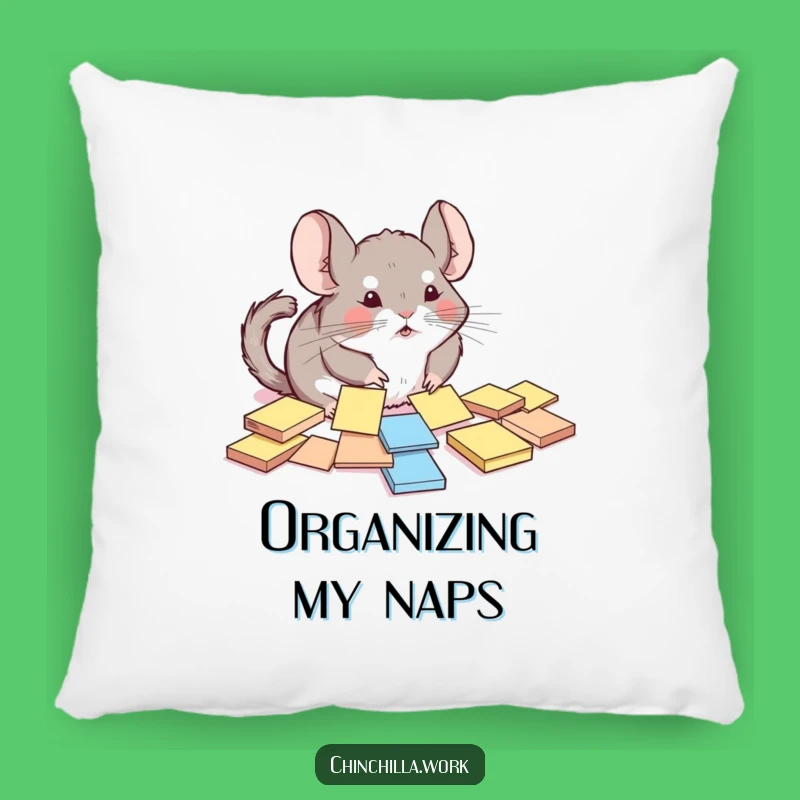 Funny Chinchilla Sticky Note Pillow: Cozy Comfort with Comical Organization