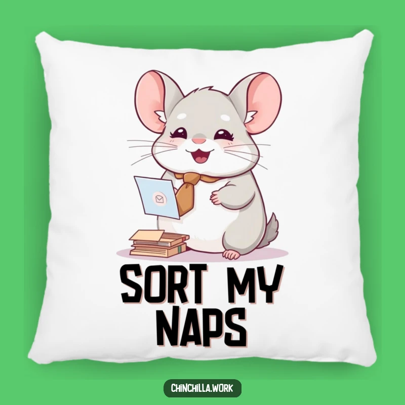 Funny Chinchilla Mail Pillow - Cozy Office Accent Gift