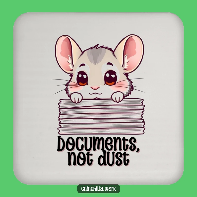 Funny Chinchilla Document Peek Coaster: Protect Surfaces with Humorous Chinchilla Art