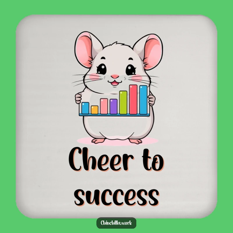 Funny Chinchilla Bar Graph Coaster - Hilarious Drink Protector Gift!