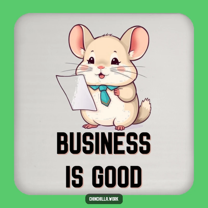 Funny Chinchilla Tie Coasters - Protect Surfaces with Professional Flair