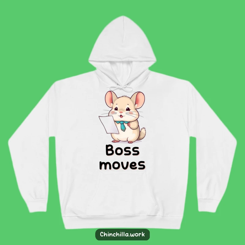 Funny Chinchilla Tie Hoodie - Cozy Office Vibes and a Perfect Gift