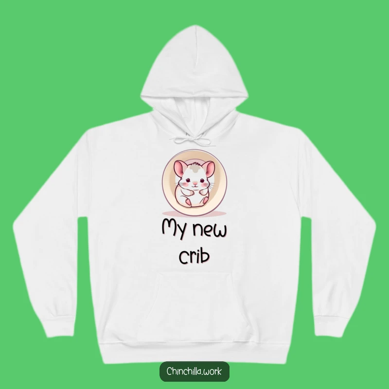 Cozy Funny Kawaii Office Chinchilla Hoodie: Paper Roll Bliss, Warm & Humorous Gift