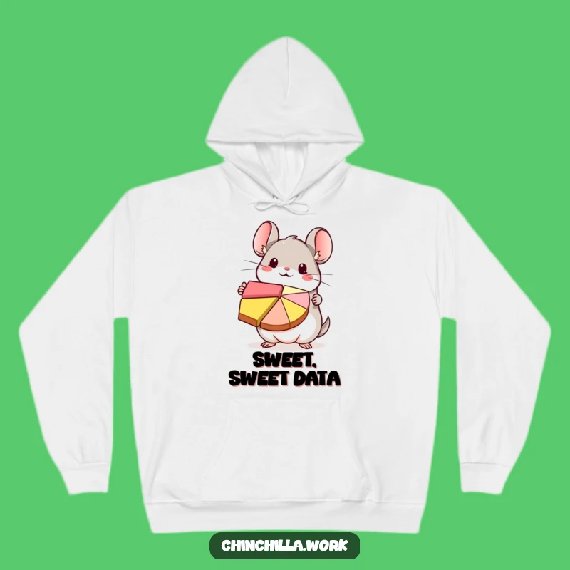 Funny Kawaii Chinchilla Pie Chart Hoodie - Cozy Cute Data Lover Gift