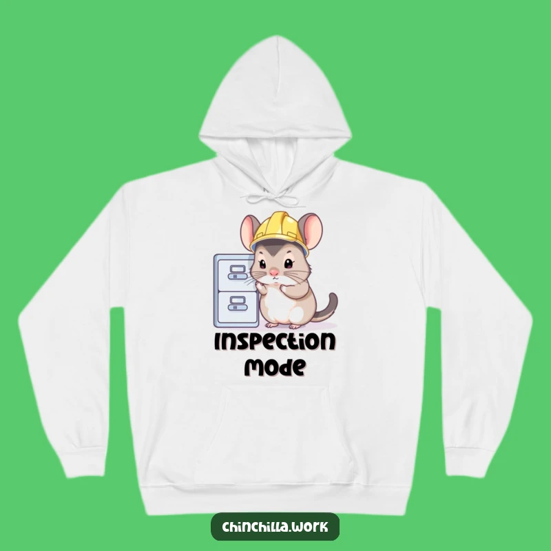 Funny Chinchilla Hoodie: Cozy Up with Your Tiny Hard Hat Inspector