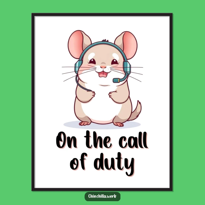Free Printable Chinchilla Wall Art: Funny Meeting Leader DIY Decor