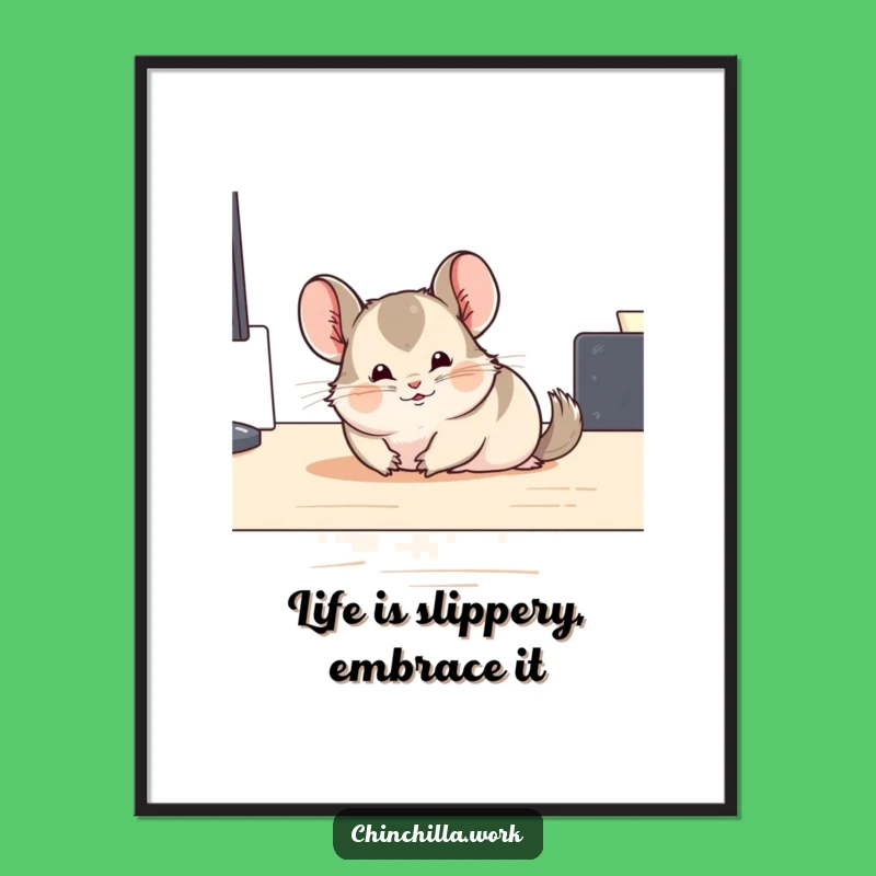 Funny Sliding Chinchilla Wall Art: Free Printable Decor - Downloadable Comedy!
