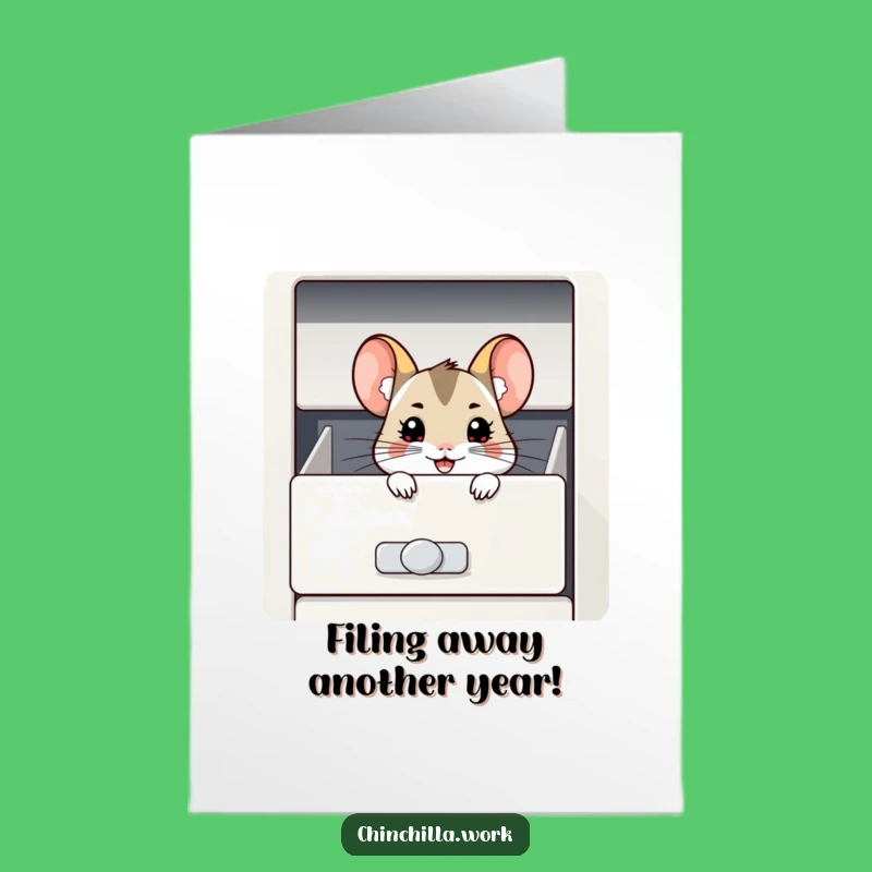 Funny Free Printable Chinchilla Birthday Card: Hilarious Peek Surprise Downloadable Gift
