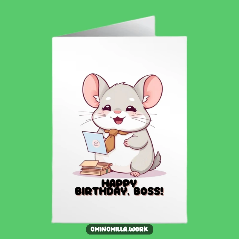 Dapper Free Printable Birthday Card: Mail Sorting Chinchilla, A Chic DIY Downloadable Gift