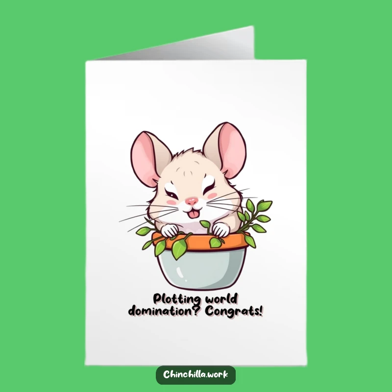 Free Printable Congrats Card: Chinchilla Sneaky Humor, Downloadable Greeting, Funny DIY Gift