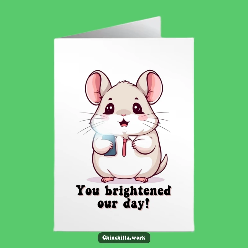 Free Printable Congrats Card: Kawaii Chinchilla Surprise Funny Downloadable Gift