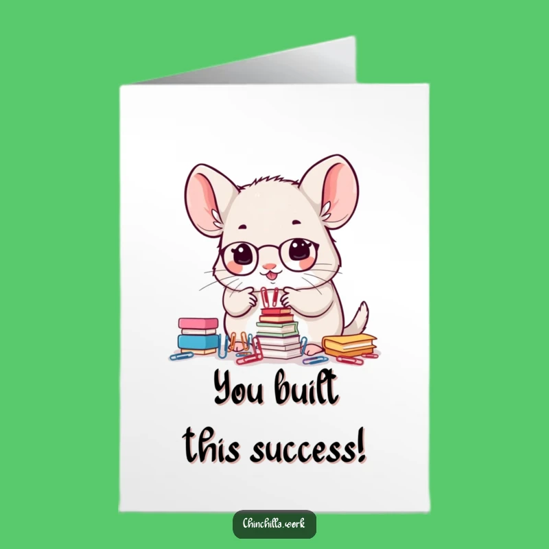 Free Printable Congrats Card: Chinchilla Paperclips - Funny Gift