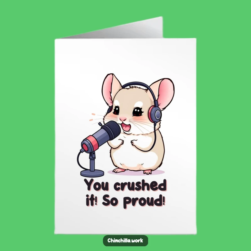 Free Printable Chinchilla Congratulations Card: Funny Gamer Chinchilla Downloadable Gift