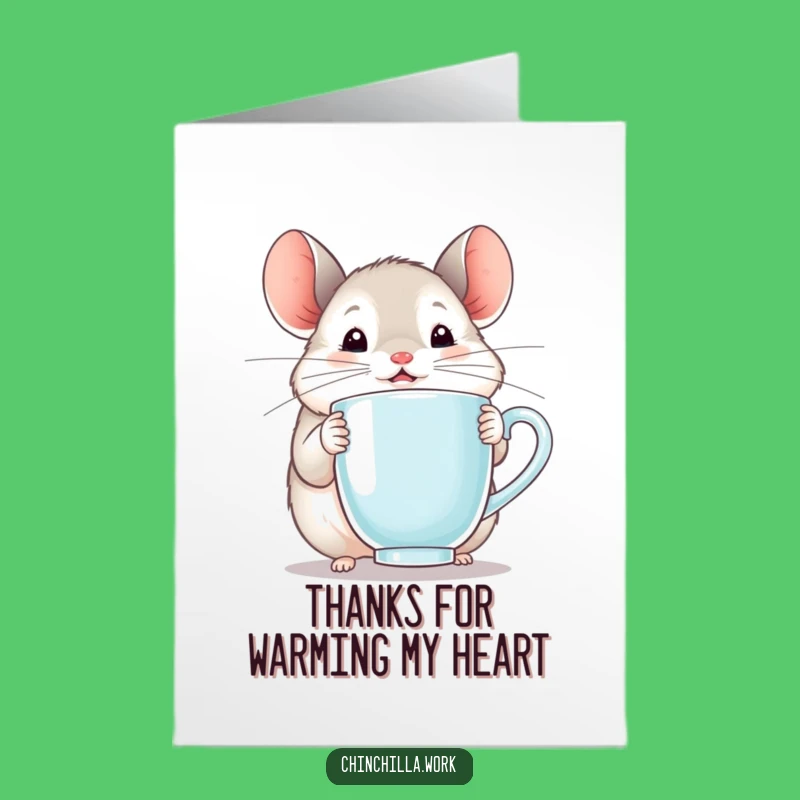 Free Printable Thank You Card: Chinchilla Mug - Funny Downloadable Gift!