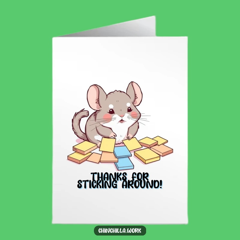 Free Printable Thank You Card: Chinchilla's Note Efforts, Funny Downloadable Gift