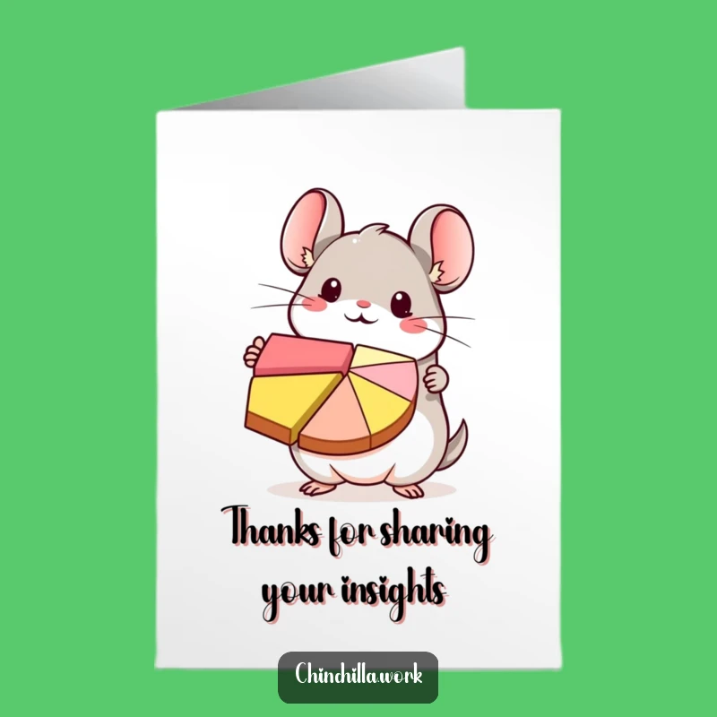 Free Printable Thank You Card: Kawaii Chinchilla Pie Chart Gratitude - Cute Downloadable Appreciation!