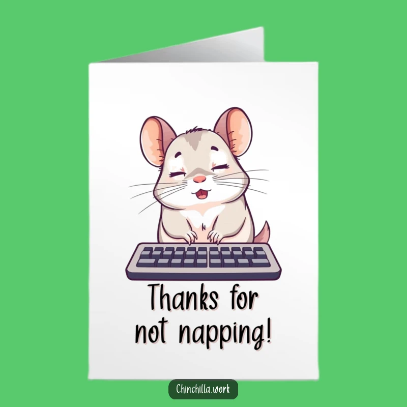Free Printable Thank You Card: Surprised Chinchilla, Funny Downloadable Gift